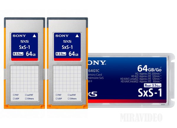 Sony 2SBS-64GB PACK OF 2 SxS-1 MEMORY CARD